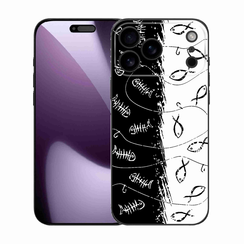Gelový kryt mmCase na iPhone 17 Pro Max - kostry a rybky