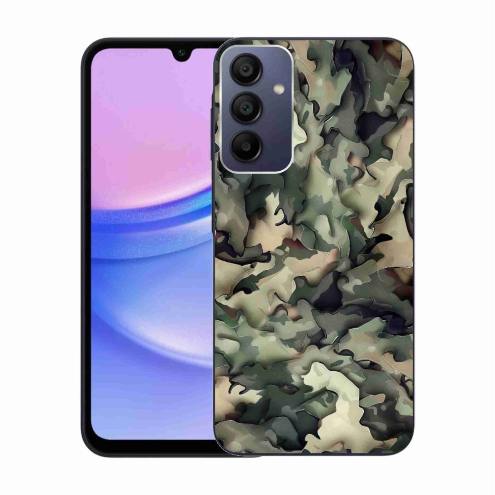 Gelový kryt mmCase na Samsung Galaxy A15 4G/5G - maskáčový vzor 9