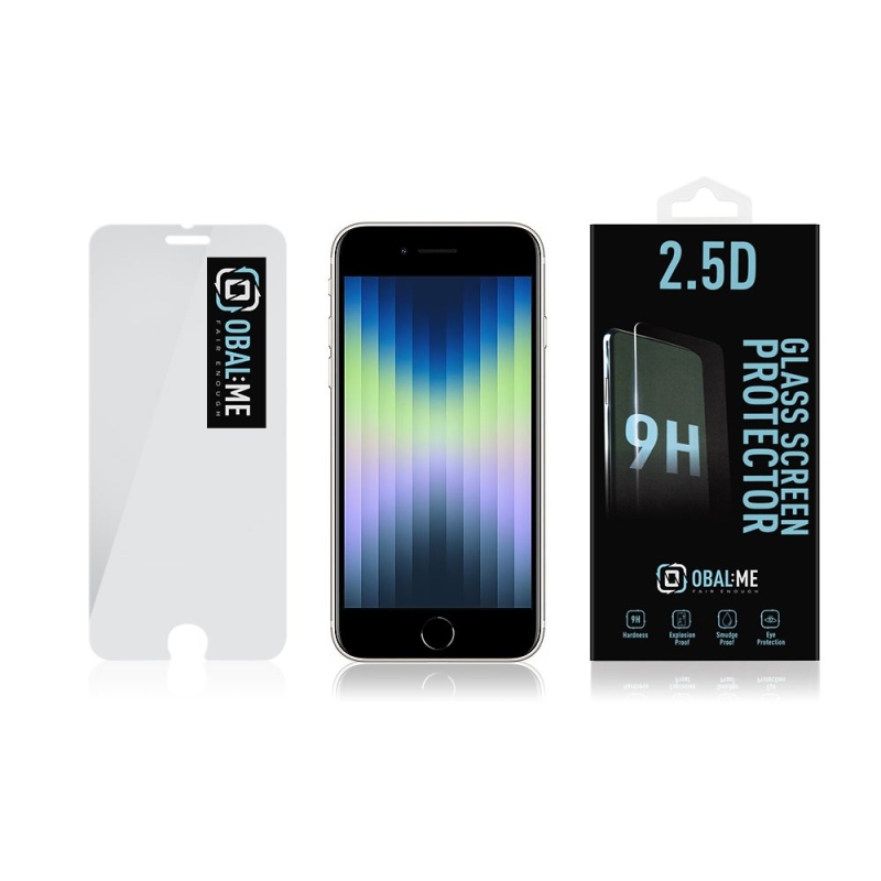 Obal:Me 2.5D Tvrzené Sklo pro Apple iPhone 7/8/SE2020/SE2022 Clear 