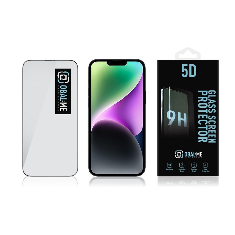 Obal:Me 5D Tvrzené Sklo pro Apple iPhone 13 Pro Max/14 Plus Black