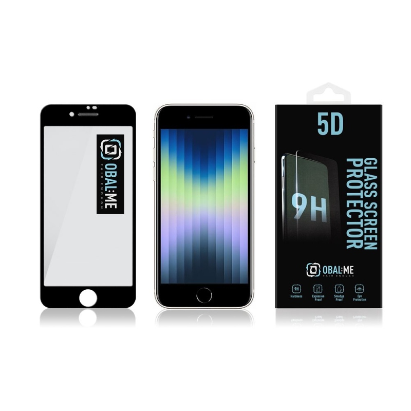 Obal:Me 5D Tvrzené Sklo pro Apple iPhone 7/8/SE2020/SE2022 Black 