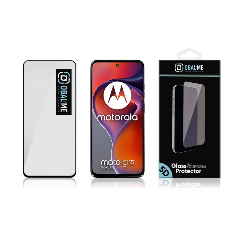 OBAL:ME 5D Tvrzené Sklo pro Motorola G15/G15 Power Black
