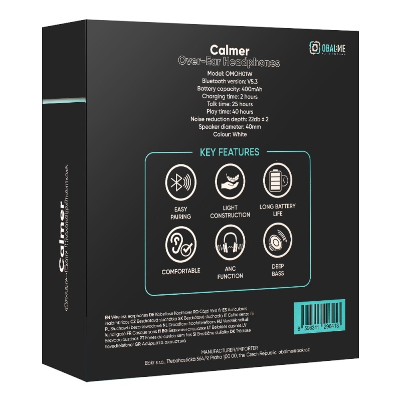 OBAL:ME Calmer Wireless Over-Ear ANC Sluchátka White