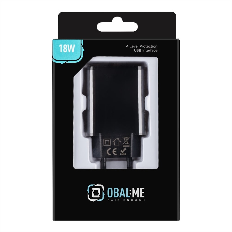 Obal:Me Cestovní Nabíječka USB-A 18W Black