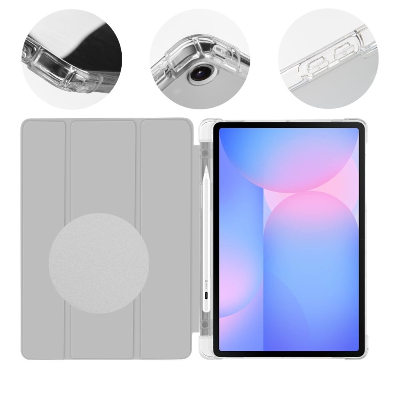 OBAL:ME MistyTab Pouzdro pro Samsung Galaxy Tab S10 Lite/S9/S9 FE/S10 FE Light Gray