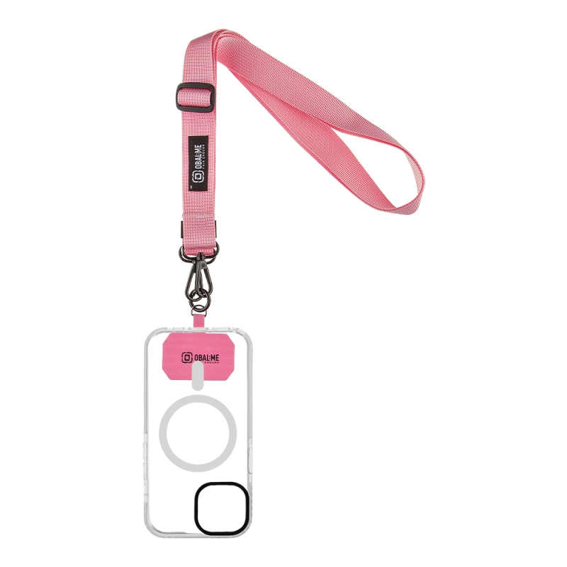 OBAL:ME NeckTag Ribbon Popruh na Telefon Pink