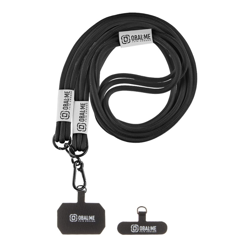 OBAL:ME NeckTag Trio Popruh na Telefon Black