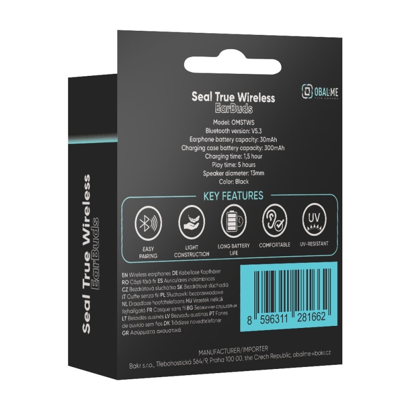 OBAL:ME Seal True Wireless In-EarBuds Black
