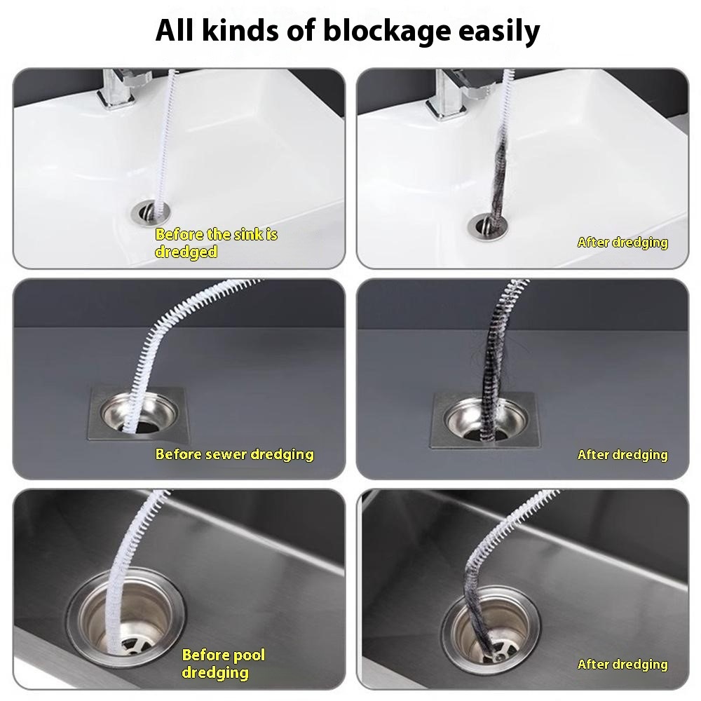 Flexibilní kartáč na čištění odpadů a sifonů pro domácnost