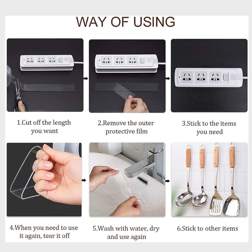 Oboustranná nano lepicí páska (40 x 2 mm) - 2m