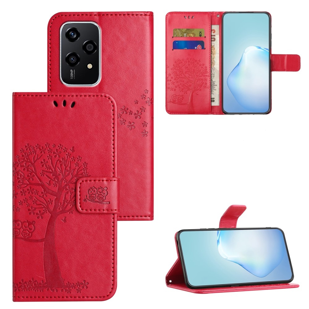Tree knížkové pouzdro na Honor 200 Lite 5G - červené