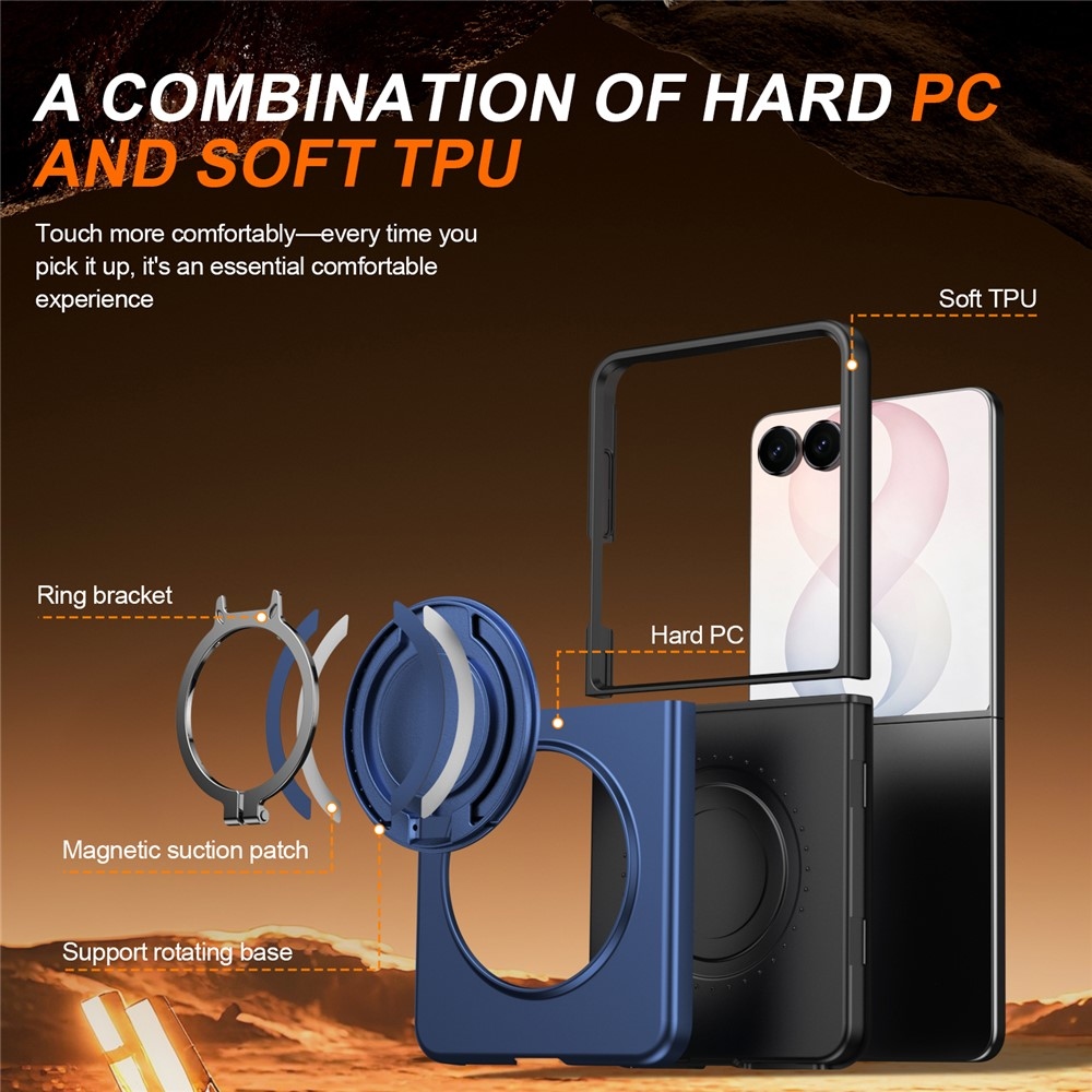 Obstruct plastový obal na Samsung Galaxy Z Flip8 5G - černý/modrý