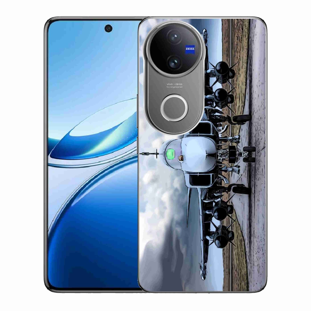 Gelový kryt mmCase na Vivo V50 5G - vojenské letadlo