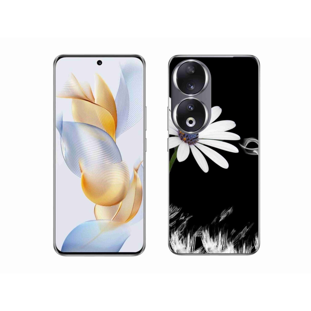 Gelový kryt mmCase na Honor 90 - bílá květina