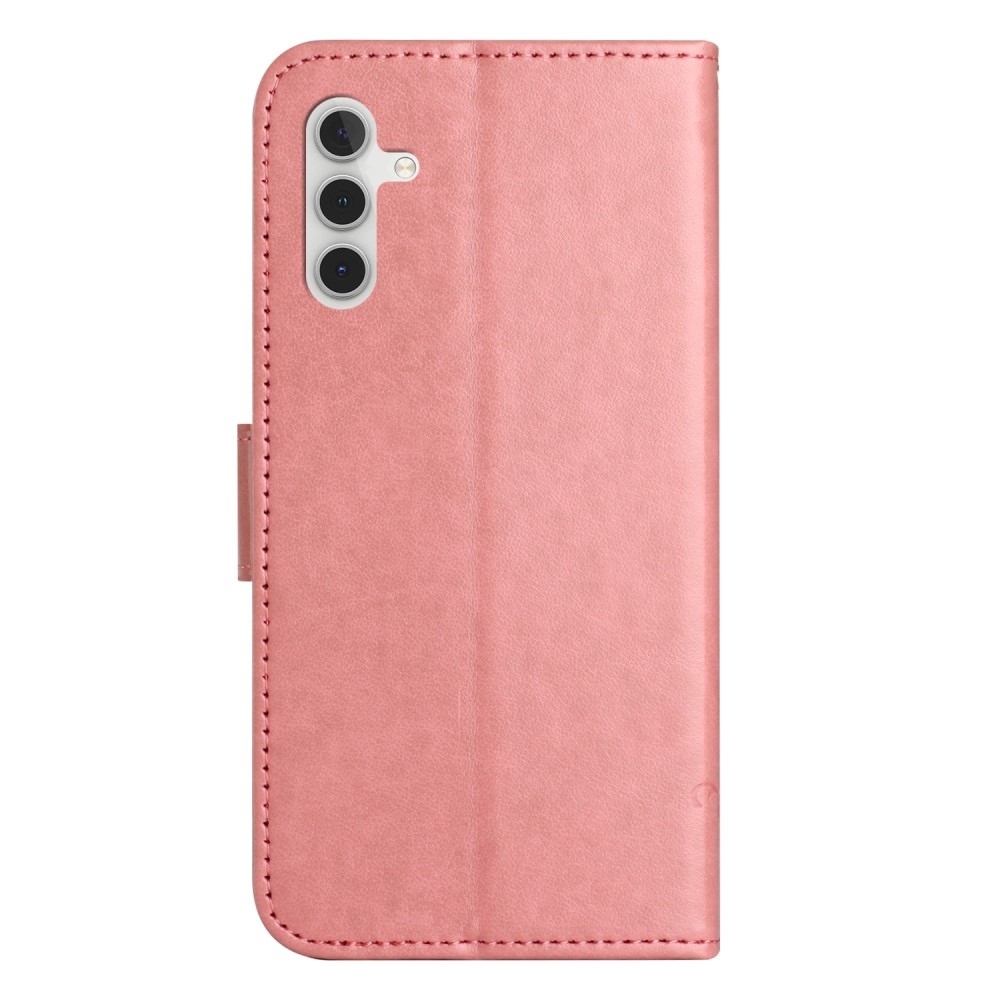 Flower knížkové pouzdro na Samsung Galaxy A25 5G - růžové