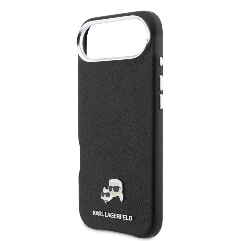 Karl Lagerfeld PU Karl and Choupette Heads Pins MagSafe Zadní Kryt pro iPhone Air Black
