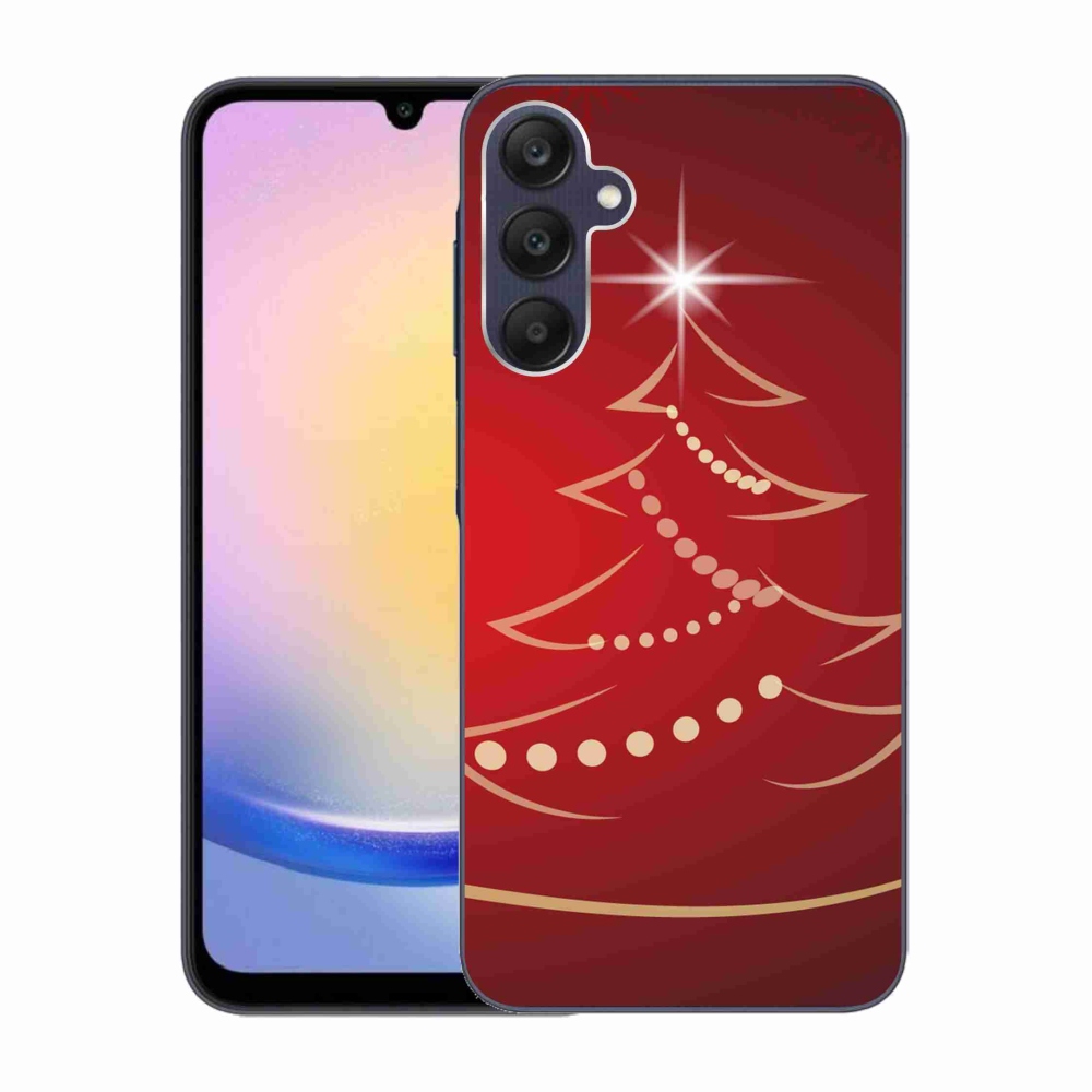 Gelový kryt mmCase na Samsung Galaxy A25 5G - kreslený vánoční stromek