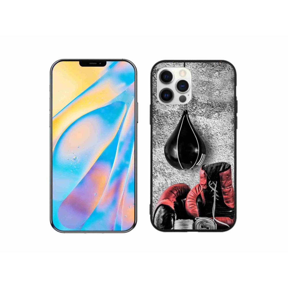 Gelový kryt mmCase na iPhone 12 - boxovací pytel a rukavice