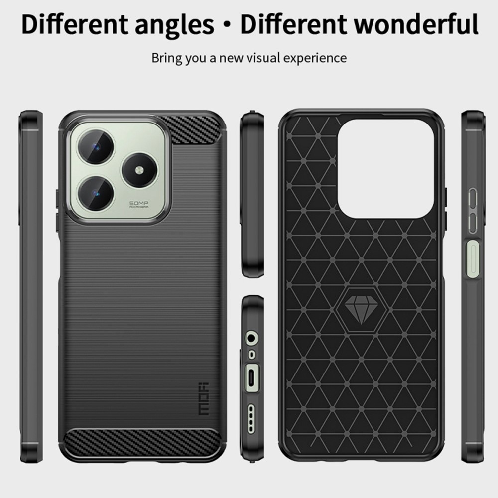 Carbon odolný gelový obal na Realme C61/C63 - černý