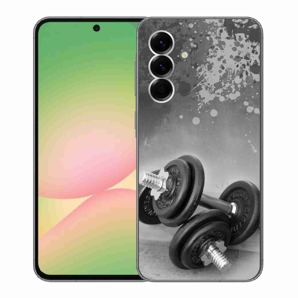 Gelový kryt mmCase na Samsung Galaxy A56 5G - činky 1