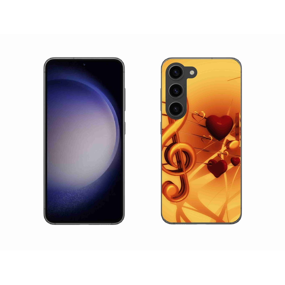Gelový kryt mmCase na Samsung Galaxy S23 5G - noty