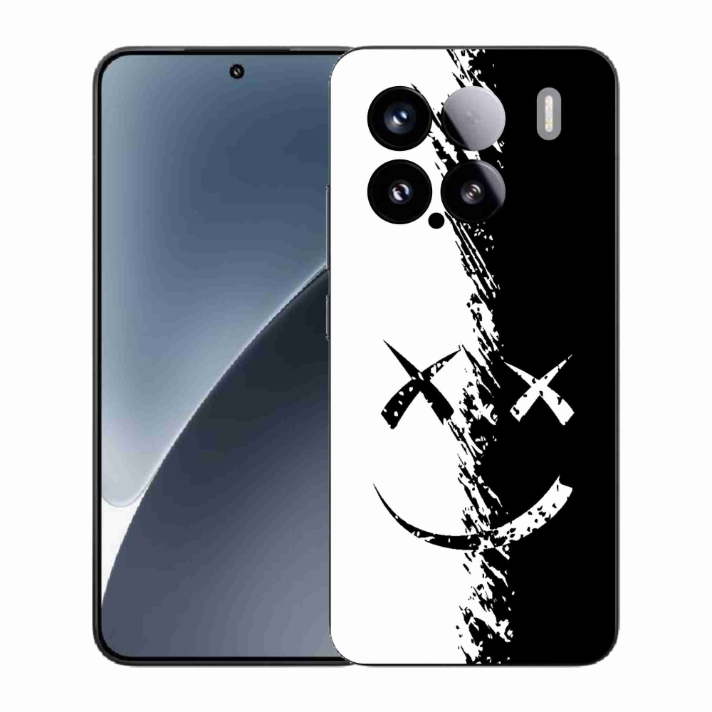 Gelový kryt mmCase na Xiaomi 15 - černobílý smajlík