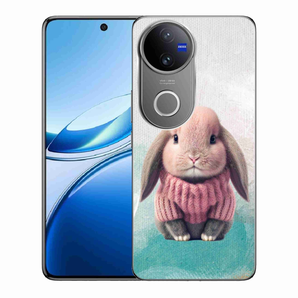 Gelový kryt mmCase na Vivo V50 5G - králíček ve svetru