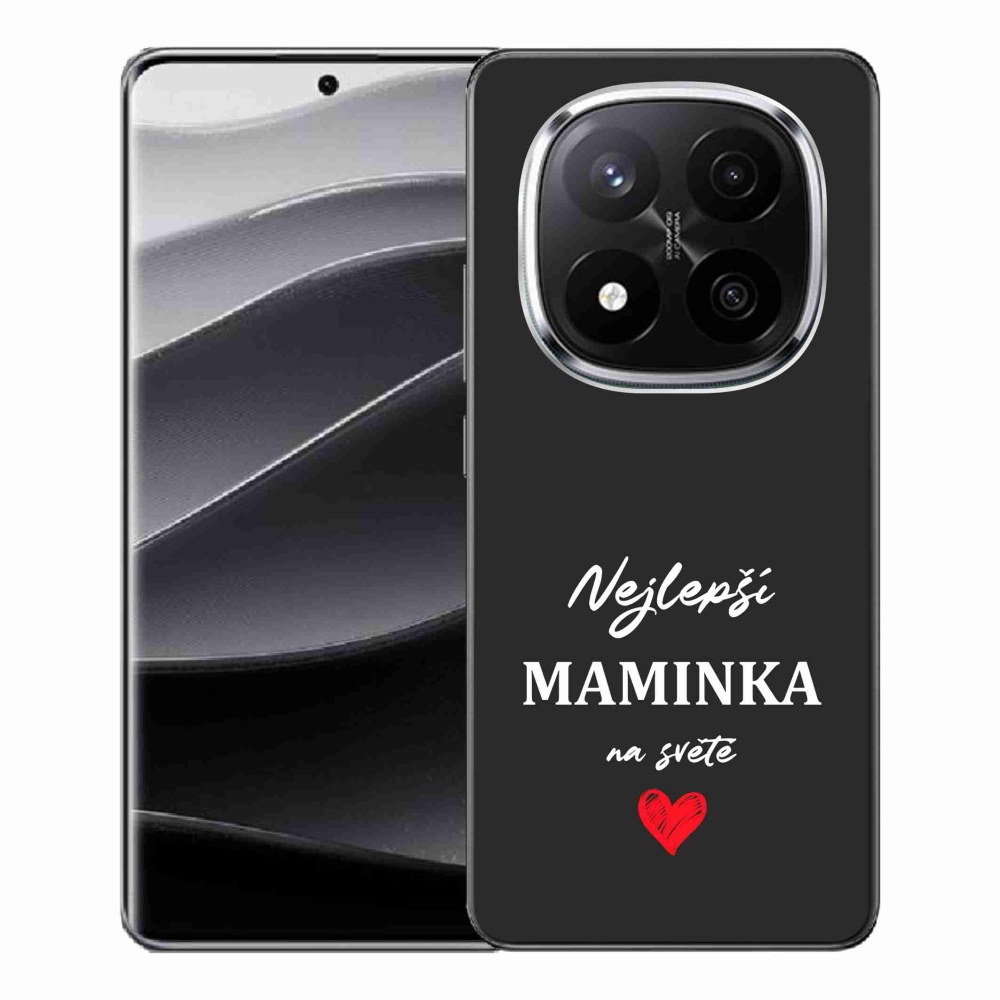 Gelový kryt mmCase na Xiaomi Redmi Note 14 Pro+ 5G - nejlepší maminka 1 černé pozadí
