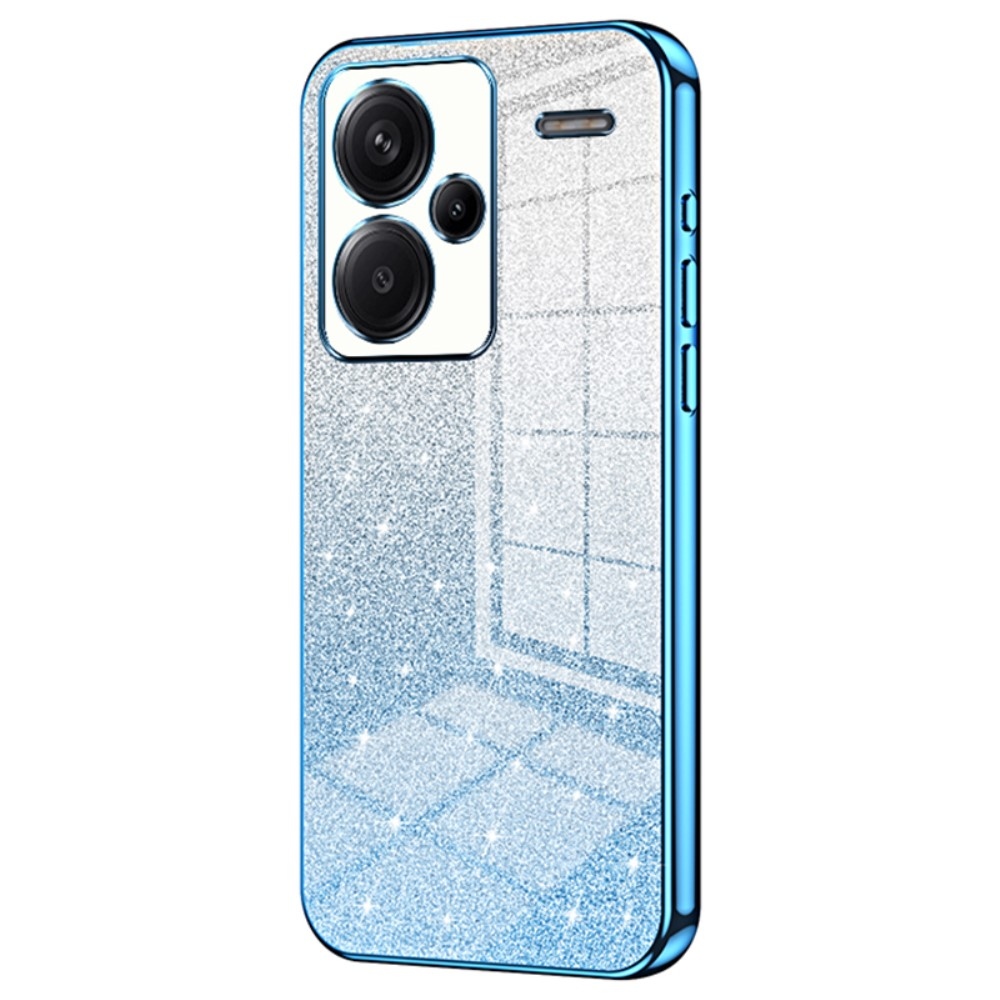 Cut gelový třpytivý obal na Xiaomi Redmi Note 13 Pro+ 5G - modrý