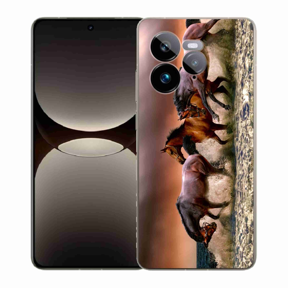 Gelový kryt mmCase na Realme GT 7 Pro 5G - koně 1