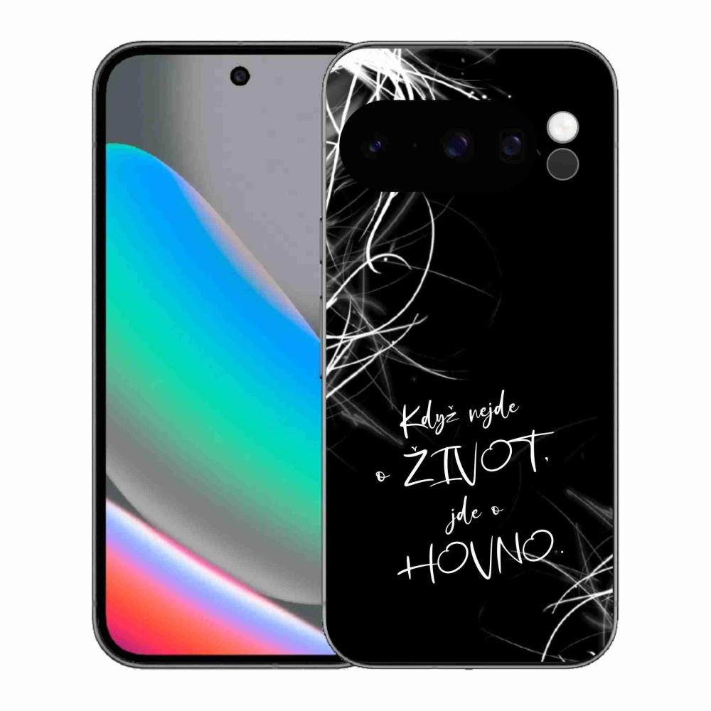 Gelový kryt mmCase na Google Pixel 10 Pro - vtipný text 16 černé pozadí
