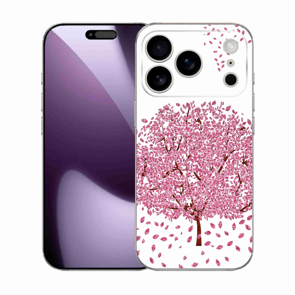 Gelový kryt mmCase na iPhone 17 Pro - kreslený strom s listy
