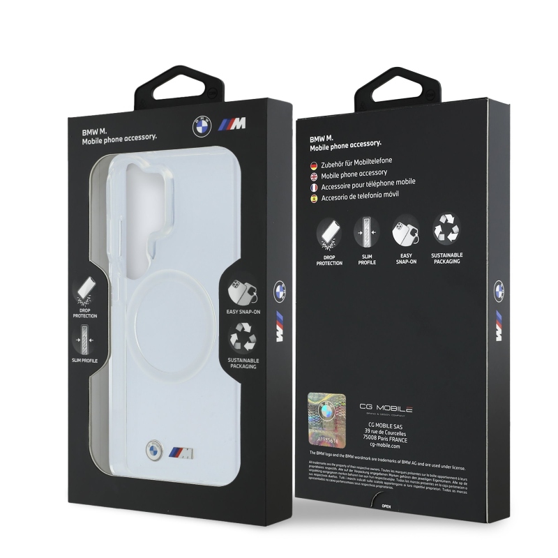 BMW M IML Metal Logo Magnetic Zadní Kryt pro Samsung Galaxy S26 Ultra Transparent