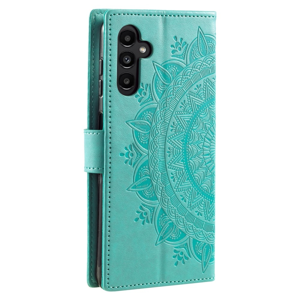 Mandala knížkové pouzdro na Samsung Galaxy A26 5G - modrozelené