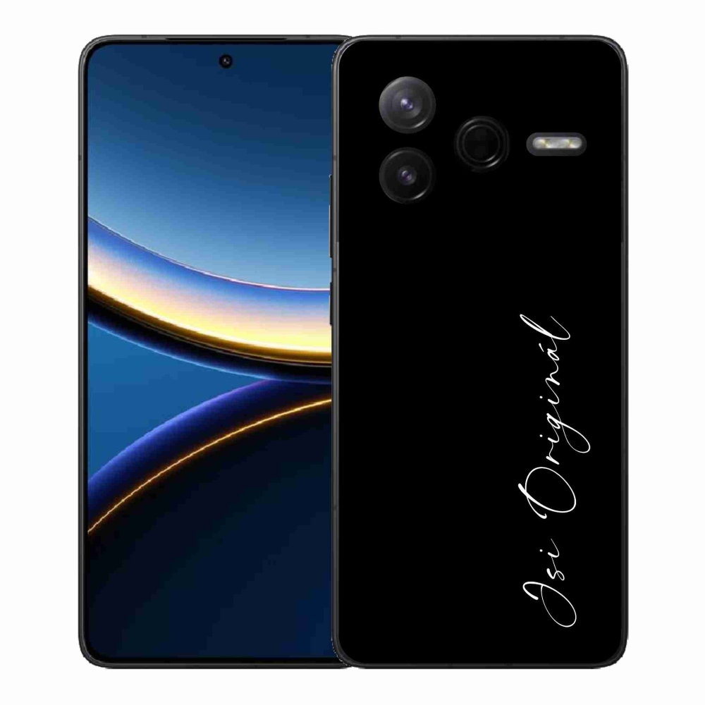 Gelový kryt mmCase na Xiaomi Poco F7 Pro - jsi originál černé pozadí