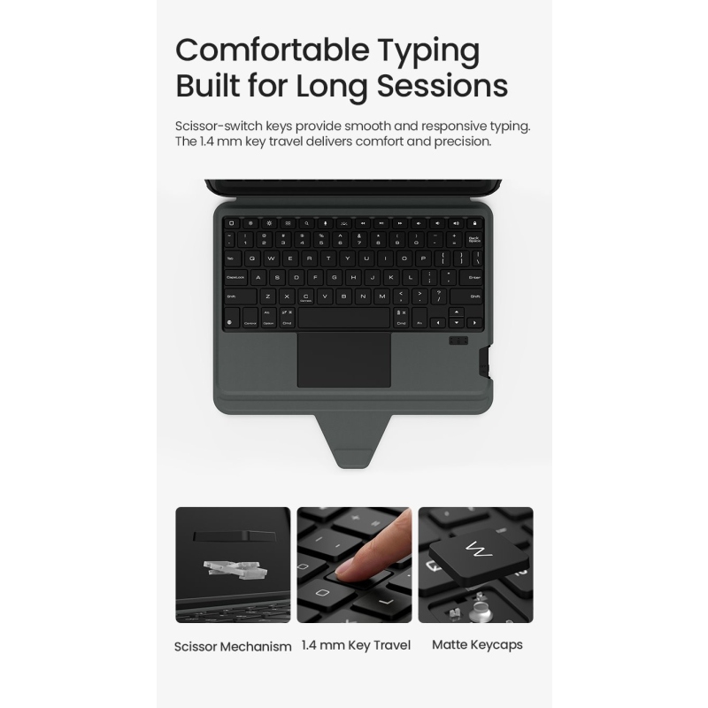 Nillkin Bumper Combo PRO Keyboard Case (Backlit Version) pro iPad 10.9 2022/11 2025 Black