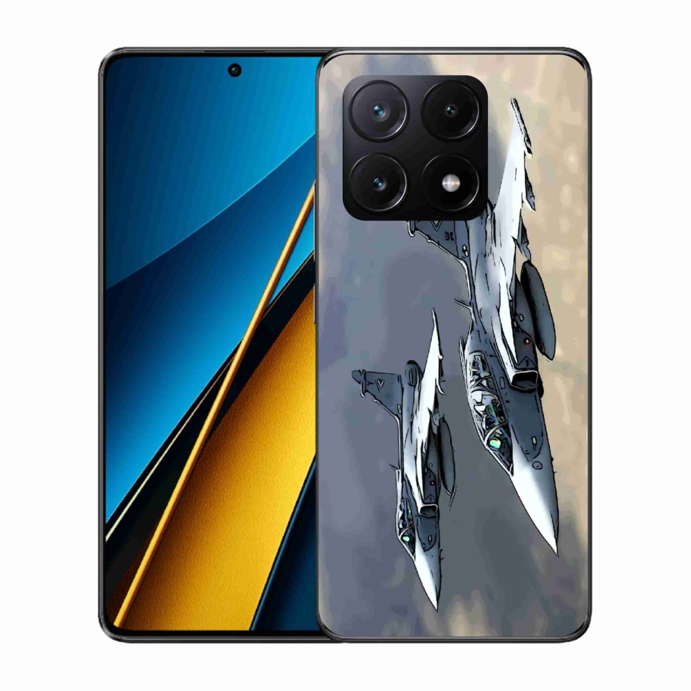 Gelový kryt mmCase na Xiaomi Poco X6 Pro 5G - stíhačky