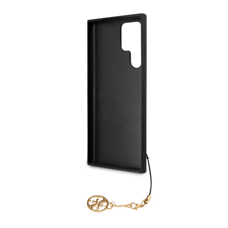 Guess 4G Charm Zadní Kryt pro Samsung Galaxy S24 Ultra Grey