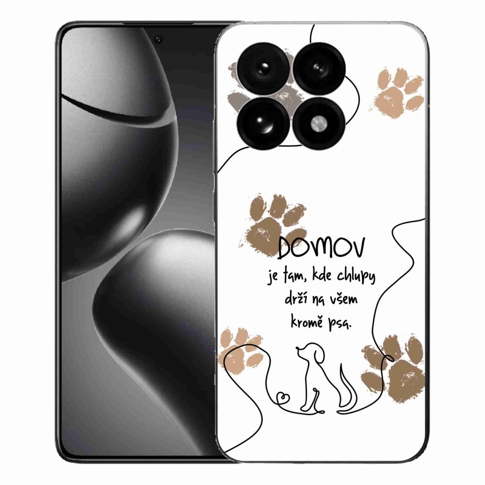 Gelový kryt mmCase na Xiaomi 15T - psí motiv bílé pozadí