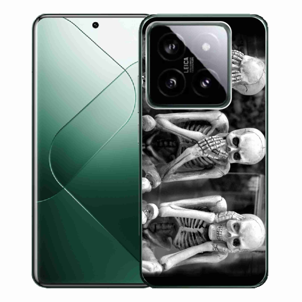 Gelový kryt mmCase na Xiaomi 14 Pro - kostlivci