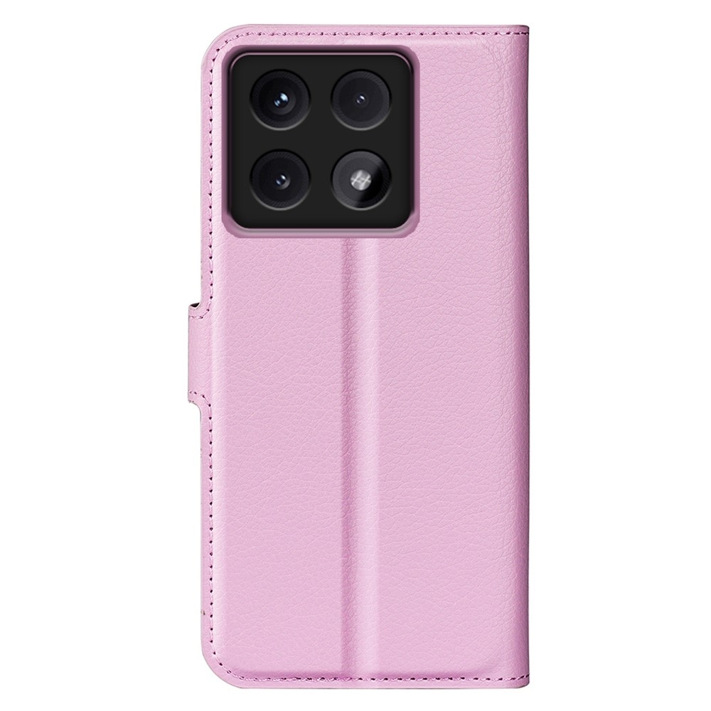 Litchi knížkové pouzdro na Xiaomi 14T Pro - růžové
