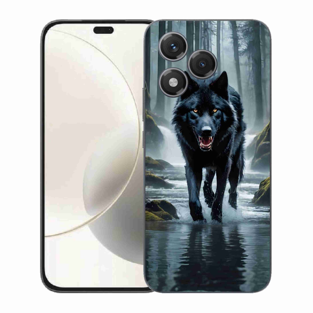 Gelový kryt mmCase na Honor 400 Lite - černý vlk