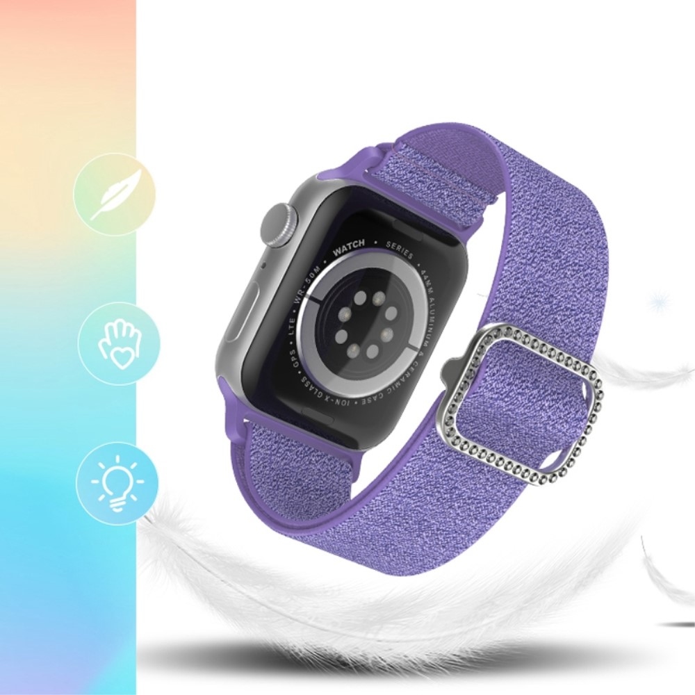 Decor nylonový řemínek na Apple Watch Ultra/Ultra 2 49mm/SE/SE 2022/2023 44mm/9/8/7 45mm/6/5/4 44mm/3/2/1 42 mm - tmavěfialový
