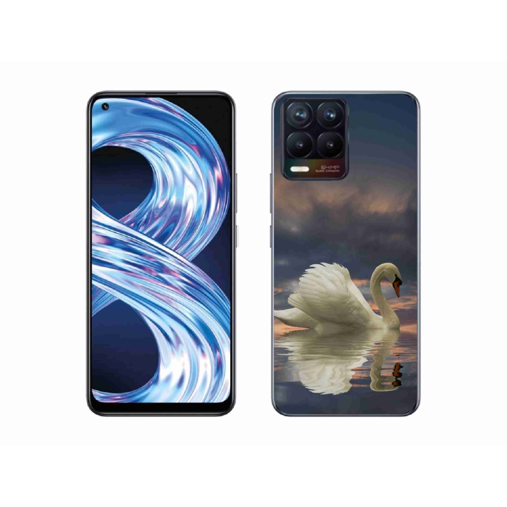 Gelový kryt mmCase na Realme 8 Pro - labuť