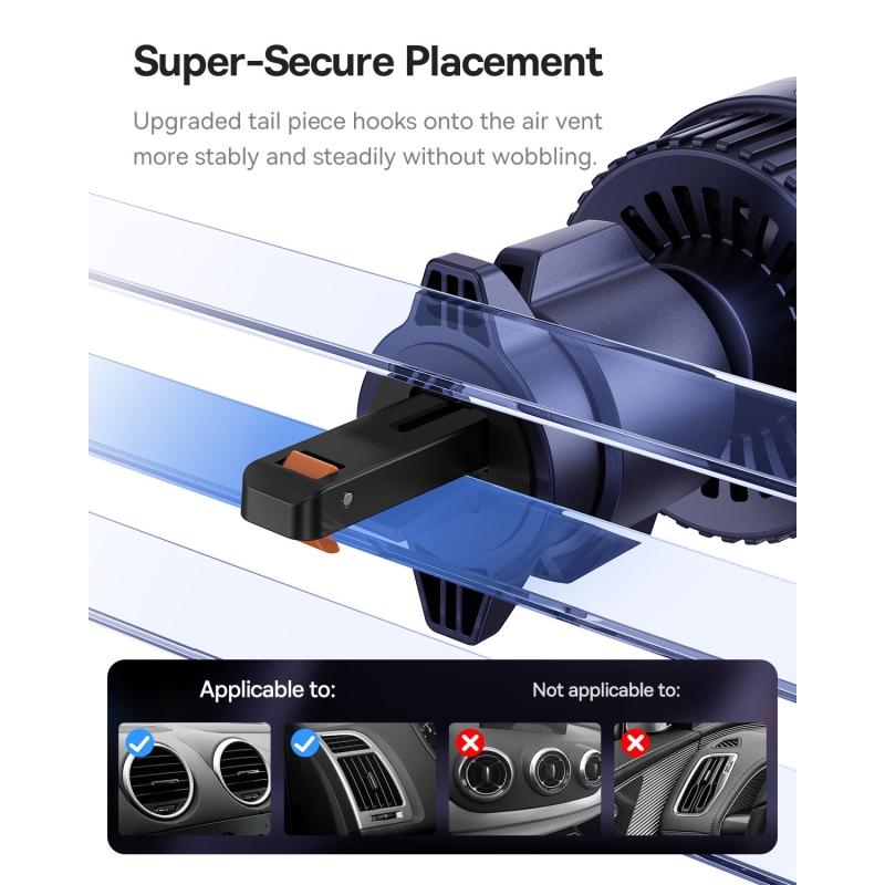 Baseus MagPro Magnetický Držák s Bezdrátovým Nabíjením 15W Black
