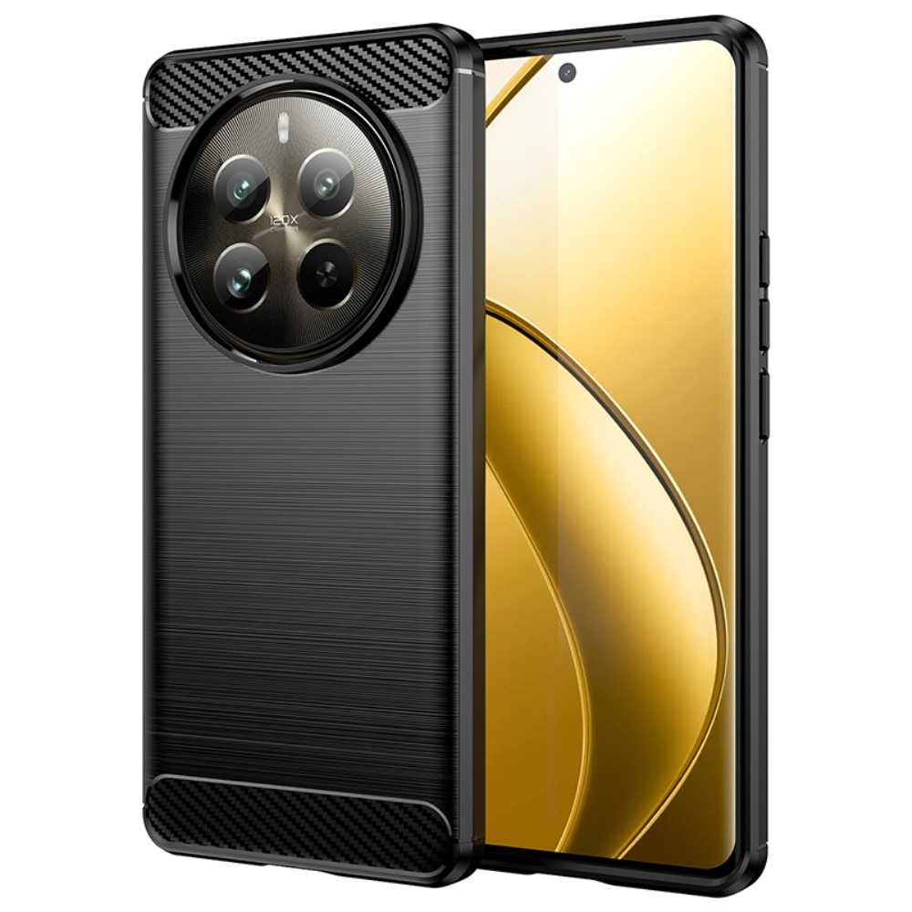 Carbon odolný gelový obal na Realme 12 Pro 5G/12 Pro+ 5G - černý