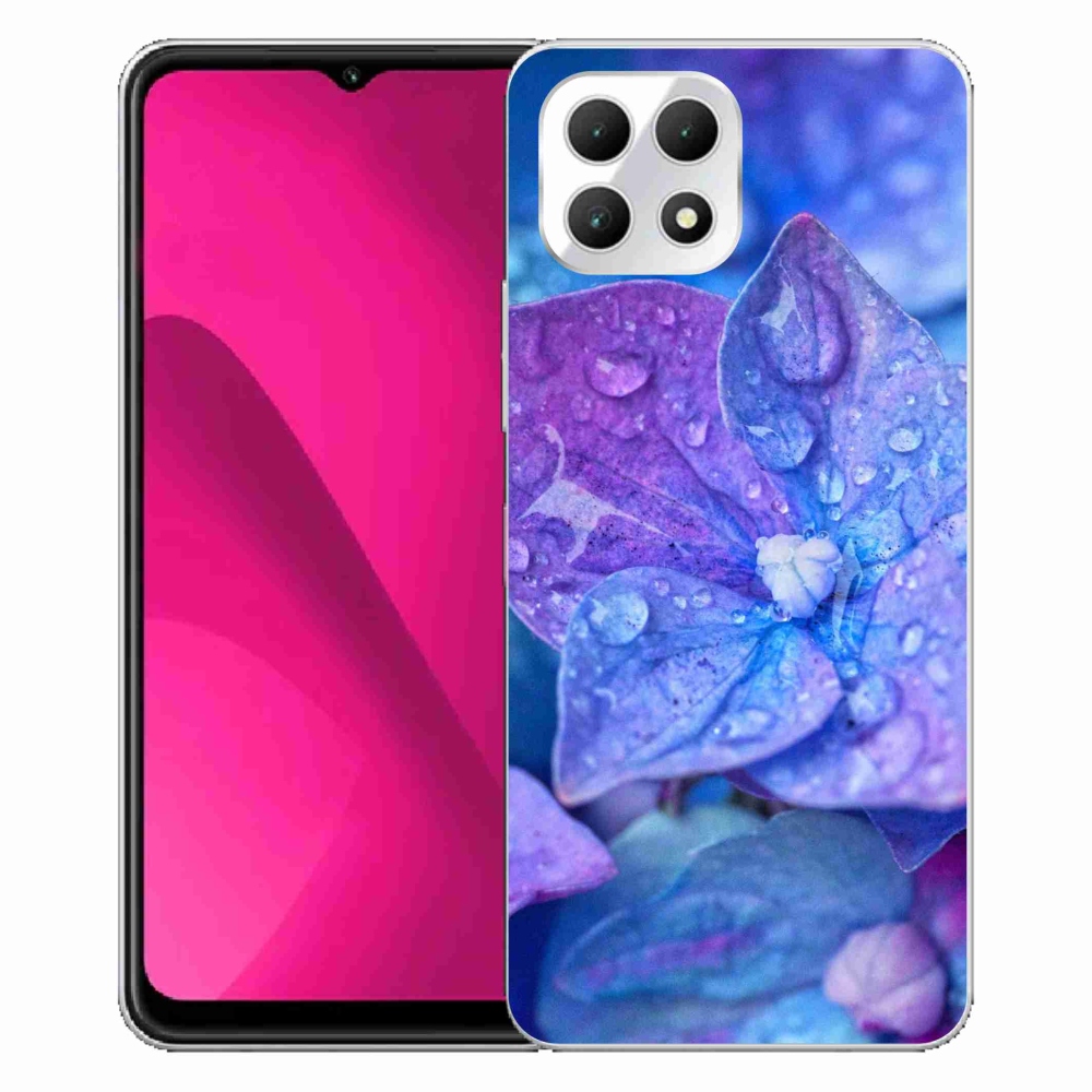 Gelový kryt mmCase na T-Mobile T Phone 2 - fialový květ
