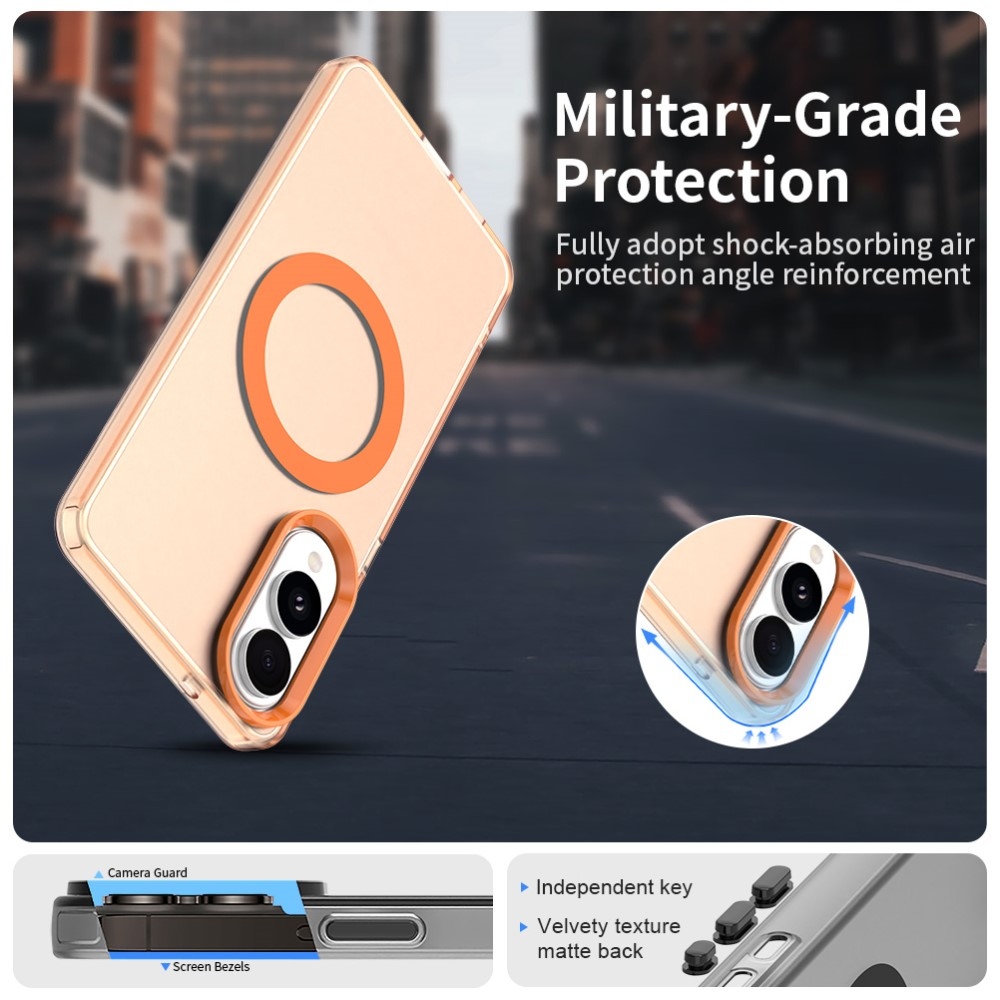 Candy gelový obal s MagSafe na Samsung Galaxy S25 Edge - oranžový