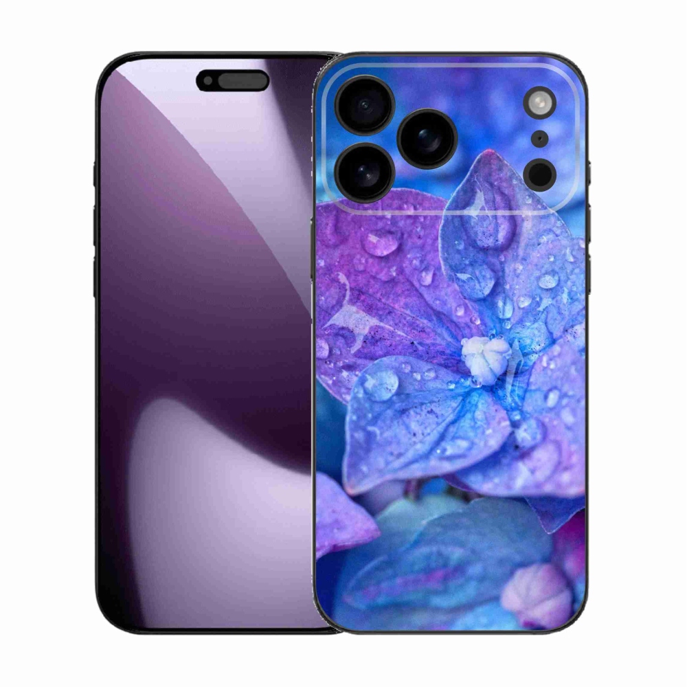 Gelový kryt mmCase na iPhone 17 Pro Max - fialový květ