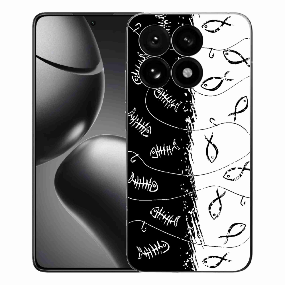 Gelový kryt mmCase na Xiaomi 15T - kostry a rybky